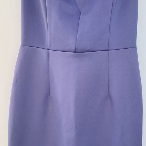 Venus | Lilac purple satin holter top dress size 8 - Picture 4 of 7